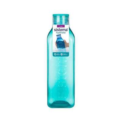 B&Q -  Turquoise Square Bottle 1LBpa-FreeDurable & Leakproof Plastic - Image 4
