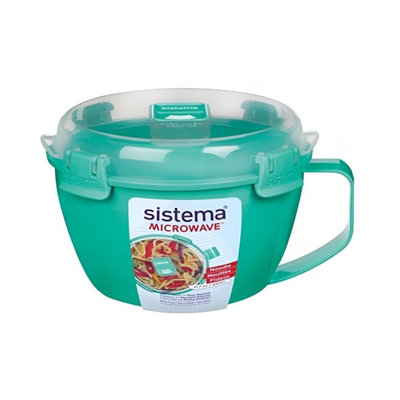 Sistema Microwave Turquoise Medium Soup Mug 940MlBpa-Free & Eco-Friendly from B&Q