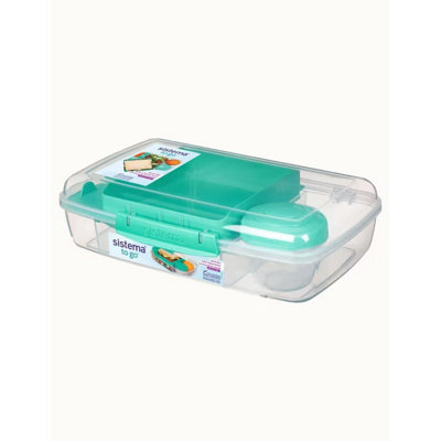 B&Q -  To Go Bento Lunch Box 1.76LBpa-Free School Lunch Box In Assorted Colours For Fresh Meals - Image 3
