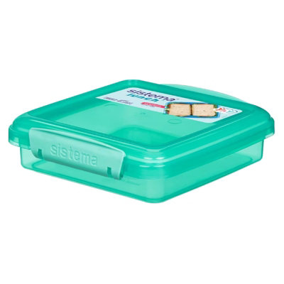 2 X Sistema Sandwich Box 450ml BPA Free High Quality Assorted Colour HD - Image 5