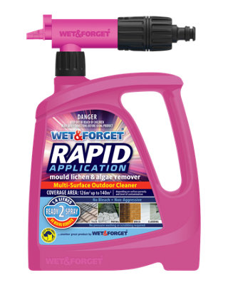 Wet & Forget Rapid Application AlgaeLichen & Mould Remover1.4L Bottle from B&Q