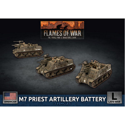 Battlefront Flames Of War: M7 Priest Artillery Battery (X3 Plastic)Brand New And Sealed from B&Q