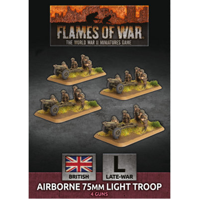 Flames Of War: Airborne 75mm Light Troop (X4 Plastic)Brand New And Sealed from B&Q