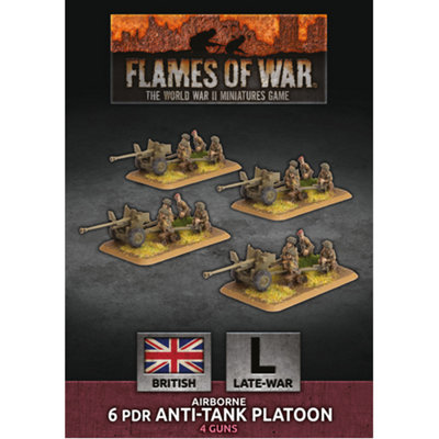 Flames Of War: Airborne 6 Pdr Anti-Tank Platoon (X4 Plastic)Brand New And Sealed from B&Q