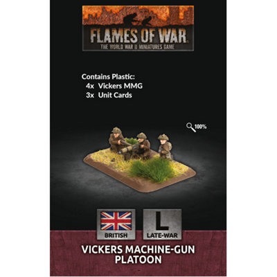 Flames Of War: Vickers mmg Platoon (X4 Plastic)Brand New And Sealed from B&Q