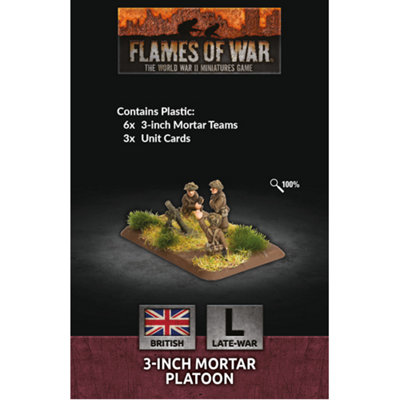 Flames Of War: 3-Inch Mortar Platoon (X6 Plastic)Brand New And Sealed from B&Q