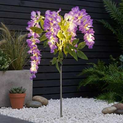 Garden Greatness Lunaria Draping Wisteria Solar Stake Light from B&Q