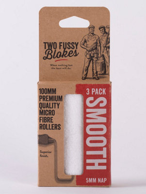  - Two Fussy Blokes Smooth Roller Refill Sleeves 4" (100mm)3 Pack