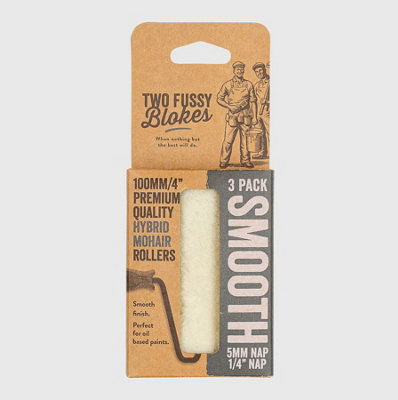  - Two Fussy Blokes Hybrid Mohair Roller Refill Sleeves 4" (100mm)3 Pack
