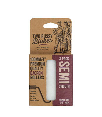  - Two Fussy Blokes Dacron Semi Smooth Roller Refill Sleeves 4" (100mm)3 Pack