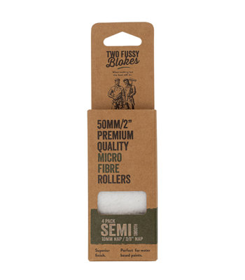  - Two Fussy Blokes Semi Smooth Roller Refill Sleeves 2" (50mm)4 Pack