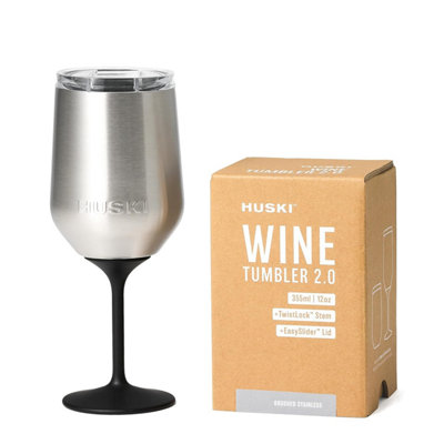 Huski Wine Tumbler 2.0 New Award-Winning Design With Detachable Stem Stainless Steel Glass Lid Triple Insulated 355 Ml Capacity from B&Q