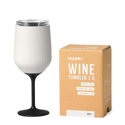 Huski Wine Tumbler 2.0 New Award-Winning Design With Detachable Stem Stainless Steel Glass Lid Triple Insulated 355 Ml Capacity from B&Q