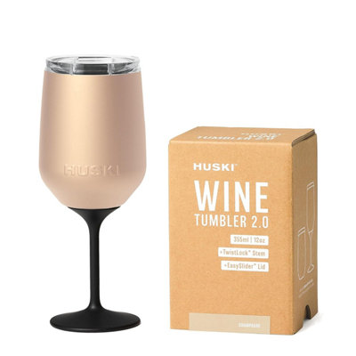 Huski Wine Tumbler 2.0 New Award-Winning Design With Detachable Stem Stainless Steel Glass Lid Triple Insulated 355 Ml Capacity from B&Q