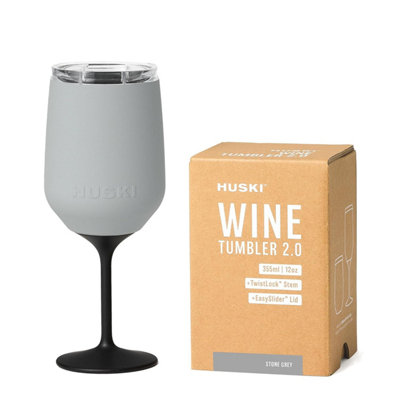 Huski Wine Tumbler 2.0 New Award-Winning Design With Detachable Stem Stainless Steel Glass Lid Triple Insulated 355 Ml Capacity from B&Q