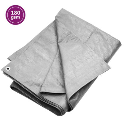 Berkfield Tarpaulin 180 G/m2 3X3 M Grey Hdpe from B&Q