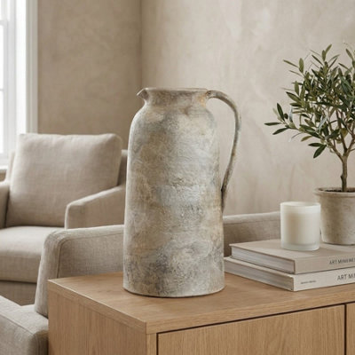 Rackhams Immense Brushed Terracotta Jug Vase - Image 3