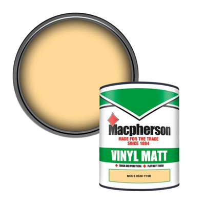 Macpherson Trade Walls & Ceilings Vinyl Matt Emulsion Paint Ncs S 0530-Y10R (0530-Y10R) 1L from B&Q