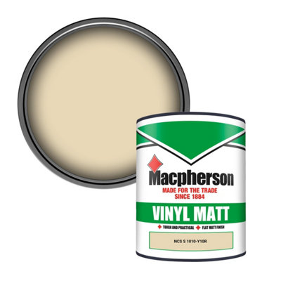 Macpherson Trade Walls & Ceilings Vinyl Matt Emulsion Paint Ncs S 1010-Y10R (1010-Y10R) 1L from B&Q