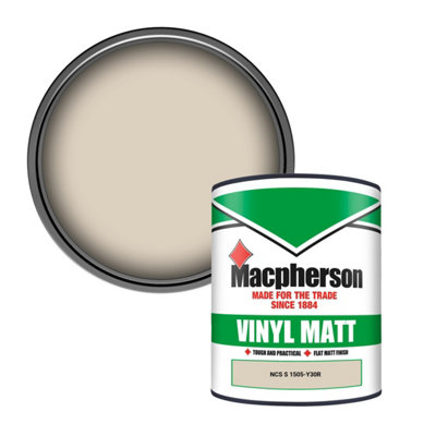 Macpherson Trade Walls & Ceilings Vinyl Matt Emulsion Paint Ncs S 1505-Y30R (1505-Y30R) 1L from B&Q