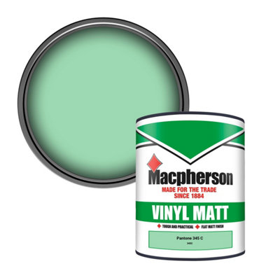 B&Q -  Trade Walls & Ceilings Vinyl Matt Emulsion Paint Pantone 345 C (345C) 1L