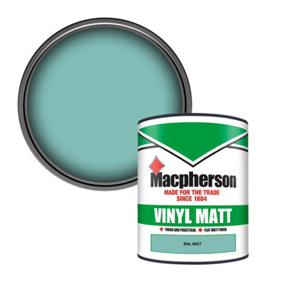 Macpherson Trade Walls & Ceilings Vinyl Matt Emulsion Paint Ral 6027 (6027) 1L from B&Q