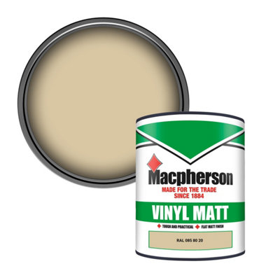 Macpherson Trade Walls & Ceilings Vinyl Matt Emulsion Paint Ral 085 80 20 (085 80 20) 1L from B&Q