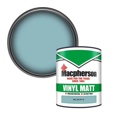 Macpherson Trade Walls & Ceilings Vinyl Matt Emulsion Paint Ral 220 70 15 (220 70 15) 1L from B&Q
