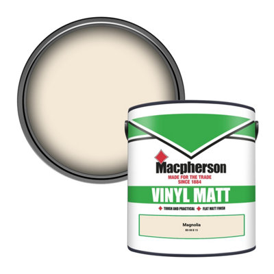 Macpherson Trade Walls & Ceilings Vinyl Matt Emulsion Paint Magnolia Bs 08 B 15 (08B15) 2.5L from B&Q