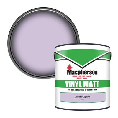 B&Q -  Trade Walls & Ceilings Vinyl Matt Emulsion Paint Lavendar Cupcake (S5601E) 2.5L
