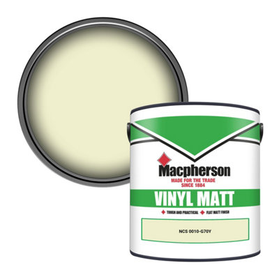 Macpherson Trade Walls & Ceilings Vinyl Matt Emulsion Paint Ncs 0010-G70Y (0010-G70Y) 2.5L from B&Q