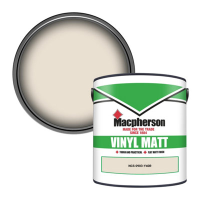 Macpherson Trade Walls & Ceilings Vinyl Matt Emulsion Paint Ncs 0903-Y40R (0903-Y40R) 2.5L from B&Q