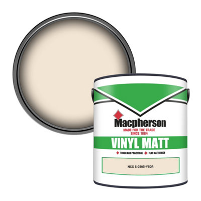 Macpherson Trade Walls & Ceilings Vinyl Matt Emulsion Paint Ncs S 0505-Y50R (0505-Y50R) 2.5L from B&Q