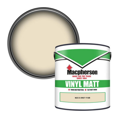 Macpherson Trade Walls & Ceilings Vinyl Matt Emulsion Paint Ncs S 0907-Y10R (0907-Y10R) 2.5L from B&Q