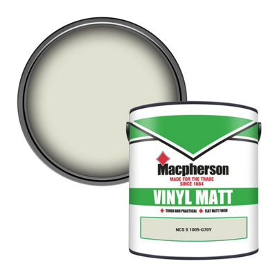Macpherson Trade Walls & Ceilings Vinyl Matt Emulsion Paint Ncs S 1005-G70Y (1005-G70Y) 2.5L from B&Q