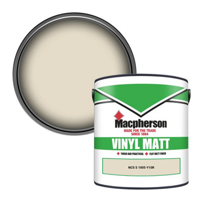 Macpherson Trade Walls & Ceilings Vinyl Matt Emulsion Paint Ncs S 1005-Y10R (1005-Y10R) 2.5L from B&Q