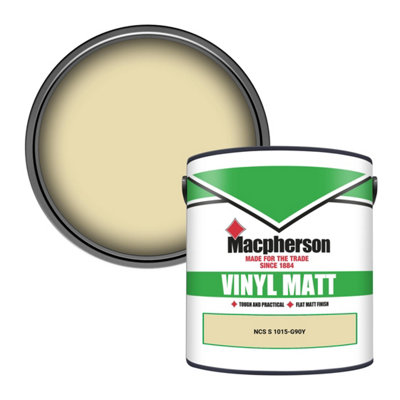 Macpherson Trade Walls & Ceilings Vinyl Matt Emulsion Paint Ncs S 1015-G90Y (1015-G90Y) 2.5L from B&Q