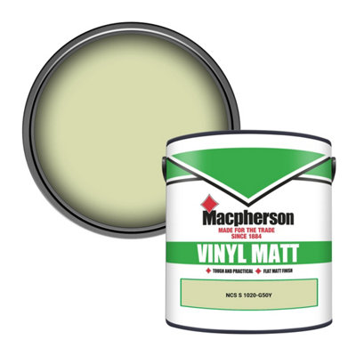 Macpherson Trade Walls & Ceilings Vinyl Matt Emulsion Paint Ncs S 1020-G50Y (1020-G50Y) 2.5L from B&Q
