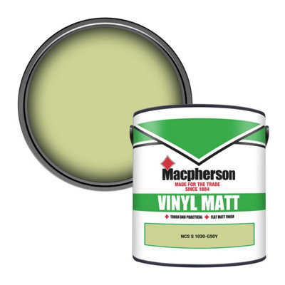 Macpherson Trade Walls & Ceilings Vinyl Matt Emulsion Paint Ncs S 1030-G50Y (1030-G50Y) 2.5L from B&Q