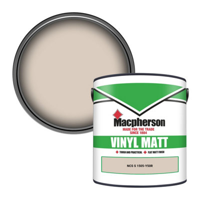 Macpherson Trade Walls & Ceilings Vinyl Matt Emulsion Paint Ncs S 1505-Y50R (1505-Y50R) 2.5L from B&Q