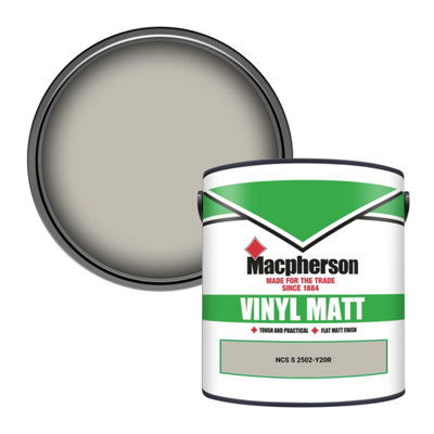 Macpherson Trade Walls & Ceilings Vinyl Matt Emulsion Paint Ncs S 2502-Y20R (2502-Y20R) 2.5L from B&Q