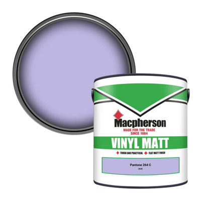 B&Q -  Trade Walls & Ceilings Vinyl Matt Emulsion Paint Pantone 264 C (264C) 2.5L