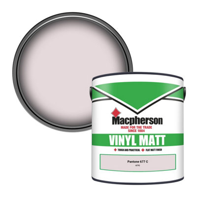 B&Q -  Trade Walls & Ceilings Vinyl Matt Emulsion Paint Pantone 677 C (677C) 2.5L
