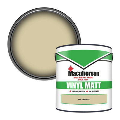 Macpherson Trade Walls & Ceilings Vinyl Matt Emulsion Paint Ral 095 80 20 (095 80 20) 2.5L from B&Q