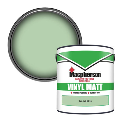 Macpherson Trade Walls & Ceilings Vinyl Matt Emulsion Paint Ral 140 80 20 (140 80 20) 2.5L from B&Q