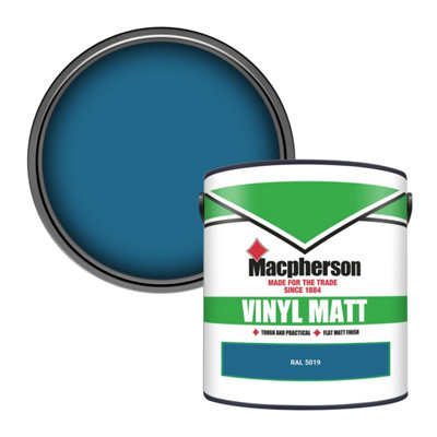 Macpherson Trade Walls & Ceilings Vinyl Matt Emulsion Paint Ral 5019 (5019) 2.5L from B&Q