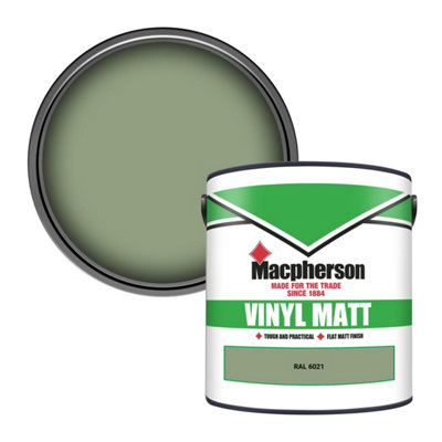 Macpherson Trade Walls & Ceilings Vinyl Matt Emulsion Paint Ral 6021 (6021) 2.5L from B&Q