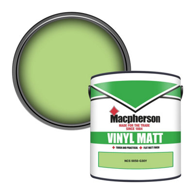 Macpherson Trade Walls & Ceilings Vinyl Matt Emulsion Paint Ncs 0050-G30Y (0050-G30Y) 2.5L from B&Q