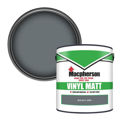 Macpherson Trade Walls & Ceilings Vinyl Matt Emulsion Paint Ncs 6211-G90Y (6211-G90Y) 2.5L from B&Q