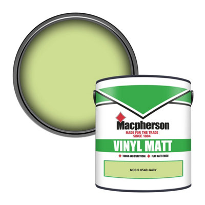 Macpherson Trade Walls & Ceilings Vinyl Matt Emulsion Paint Ncs S 0540-G40Y (0540-G40Y) 2.5L from B&Q